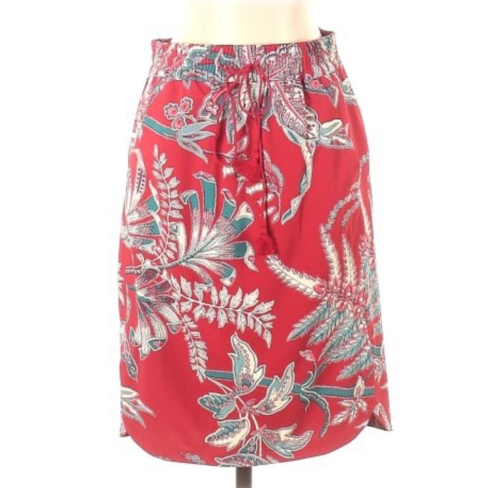 LOFT drawstring elastic waist skirt, Sz M